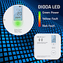 Qoltec certified wireless carbon monoxide (CO) sensor with battery, sensor service life 10 years, 85dB alarm, LED