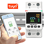 Qoltec single-phase electronic wattmeter, energy consumption meter, DIN35, remote control, measurement history, Wi-Fi,Tuya, Smart life