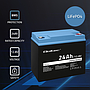 Qoltec LiFePO4 lithium iron phosphate battery 12.8V, 24Ah, 307.2Wh, BMS