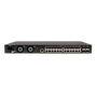 Ruckus AV ports-in-back ICX 8200 switch, 24*10/100/1000 Mbps PoE+ ports, 4*25 GbE SFP28 stacking/uplink-ports, 370W PoE budget