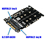 M.2 SSD to U.2 adapter 2in1 M.2 NVME & SATA-bus NGFF SSD to Pci-E U.2 SFF S6A7