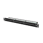 Lanberg 19" 1U 48 port patch panel, Cat.5E UTP, black