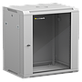 Netrack 19" wall-mount F-Line rack cabinet, 12U 600*450, glass door, gray, flat-pack