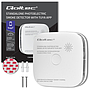 Qoltec certified wireless smoke detector with battery, Tuya, Wi-Fi, sensor service life 10 years, 85dB alarm, LED