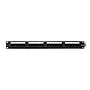 Qoltec 1U 19" 24-port patch panel Cat6 UTP, black