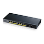 ZyXEL GS1100-10HP 120W PoE budgeet, 8*Gigabit, 2*Fiber uplink, unmanaged PoE switch