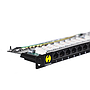 Netrack patch panel 19 24-ports cat. 5e UTP, 0,5U, with shelf