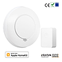 Meross smart smoke alarm Kit GS559AHHK, compatible with SmartThings and Apple HomeKit, Wi-Fi 2.4GHz