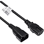 Power cable IEC C14 male, IEC C15 female; PVC; 1.8m; black; 3G1mm2; 10A